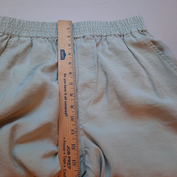 Madewell Carley Wide Leg Pant Womens Medium Pale Green Minimalist Softdrape FLAW - Picture 12 of 15